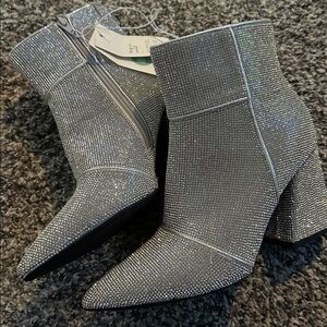 NWT a new day Rhinestone Pointed-Toe Ankle Booties